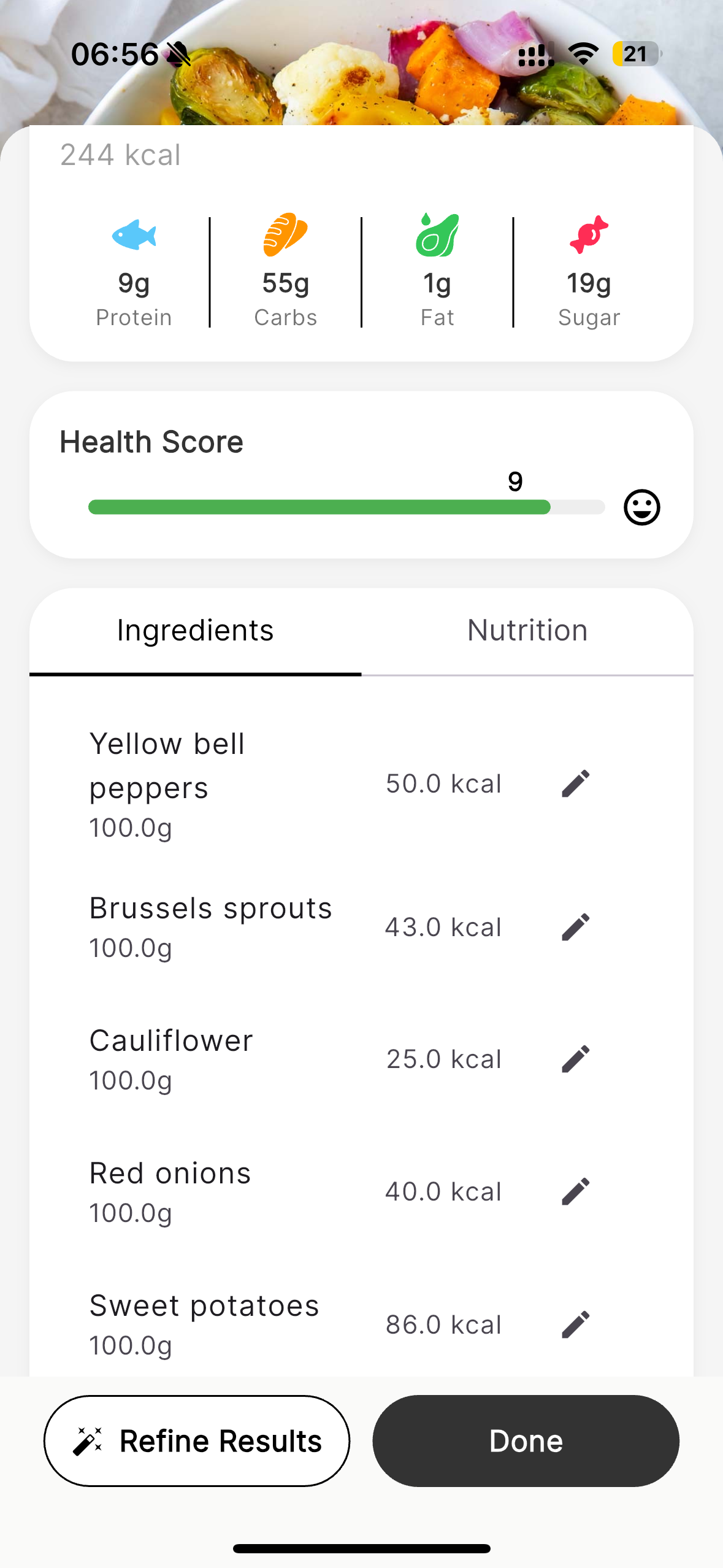Sugar Ai AI Food Recognition feature